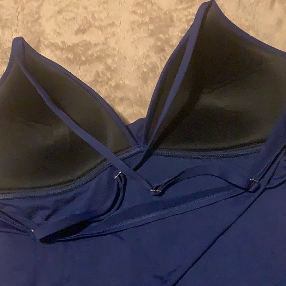 Navy Blue Ruched Tankini - Picture 5 of 10